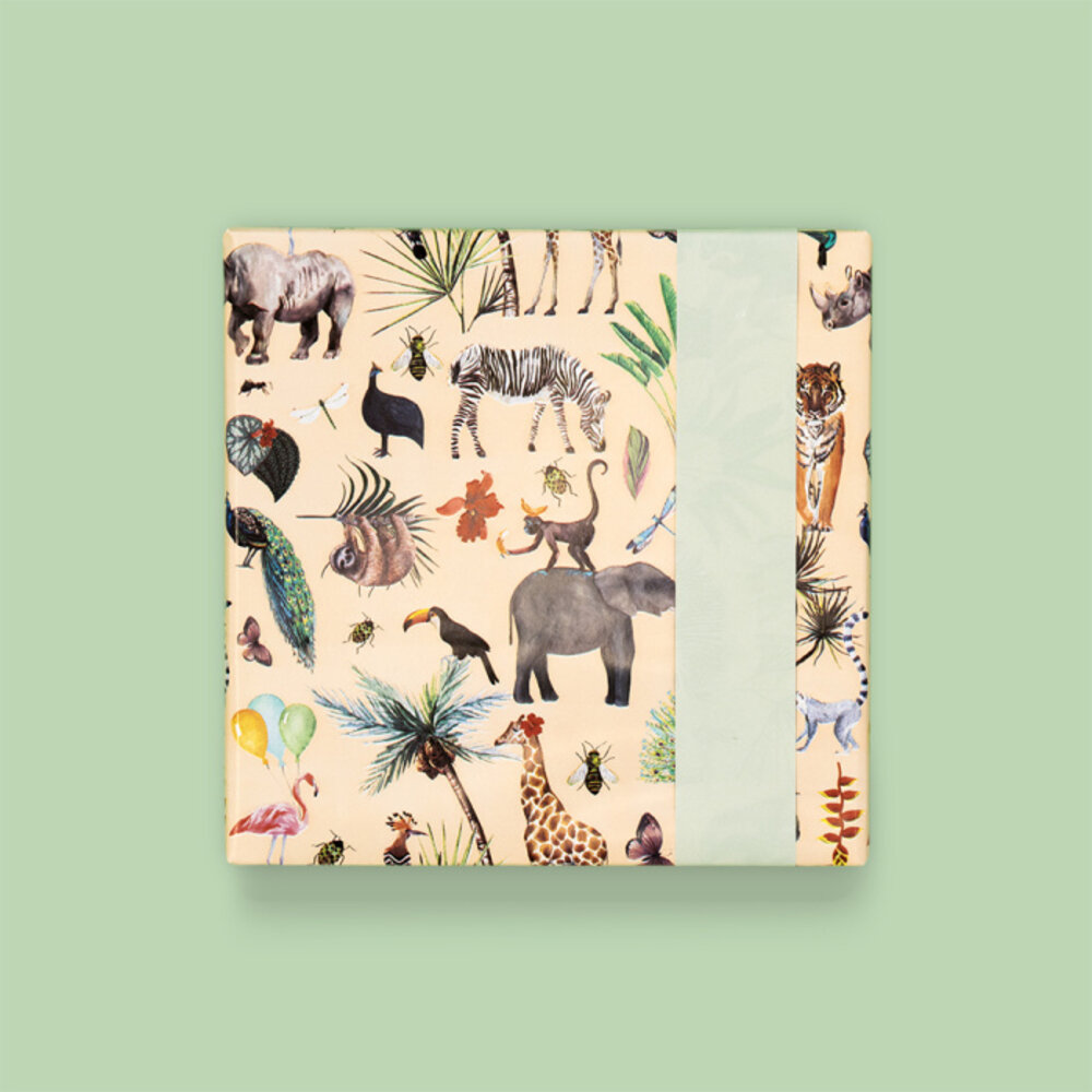 House of Products Inpakpapier Rol Jungle Beige - Pistache House of Products Inpakpapier Rol Jungle Beige - Pistache