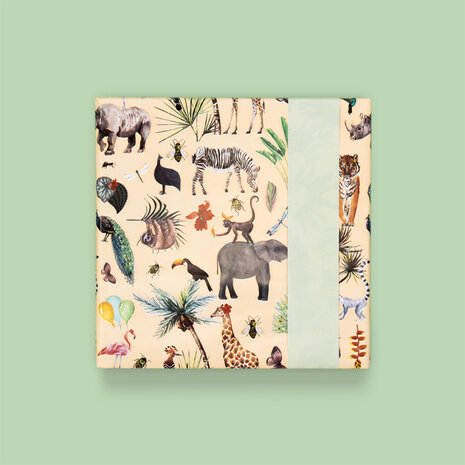 House of Products Inpakpapier Rol Jungle Beige - Pistache House of Products Inpakpapier Rol Jungle Beige - Pistache