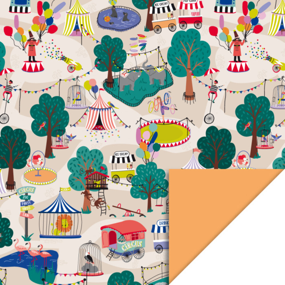 House of Products Inpakpapier Rol Circus - Orange House of Products Inpakpapier Rol Circus - Orange