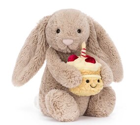 Jellycat Bashful Beige Bunny 'Birthday' Jellycat Bashful Beige Bunny 'Birthday'