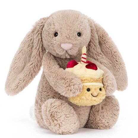 Jellycat Bashful Beige Bunny 'Birthday' Jellycat Bashful Beige Bunny 'Birthday'