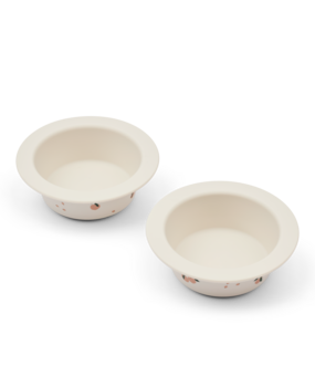 Liewood Siliconen Kom met Zuignap Peony Peach Sea Shell 2-pack