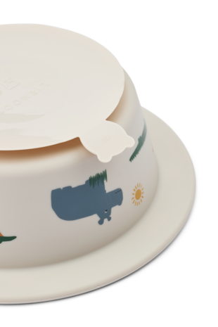 Liewood Siliconen Kom met Zuignap Peony Safari Sandy Mix 2-pack Liewood Siliconen Kom met Zuignap Peony Safari Sandy Mix 2-pack