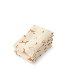 Liewood Hydrofiele Doek Lewis Dream Ecru 2-pack Liewood Hydrofiele Doek Lewis Dream Ecru 2-pack