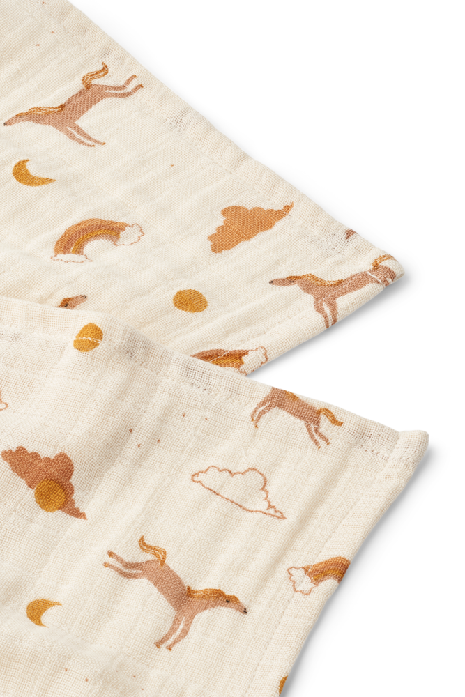 Liewood Hydrofiele Doek Lewis Dream Ecru 2-pack Liewood Hydrofiele Doek Lewis Dream Ecru 2-pack