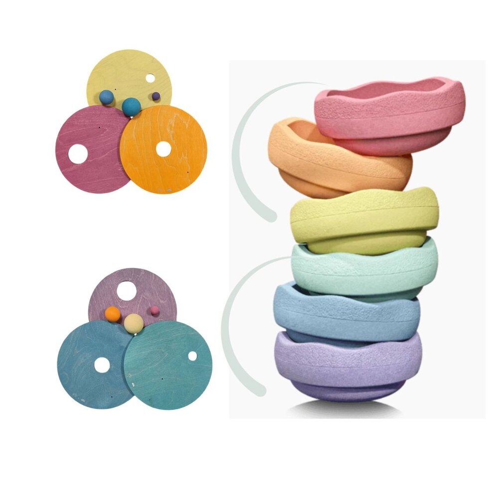 Grimm's GRIMM’S x Stapelstein Rolling Discs Cool Pastel Grimm's GRIMM’S x Stapelstein Rolling Discs Cool Pastel