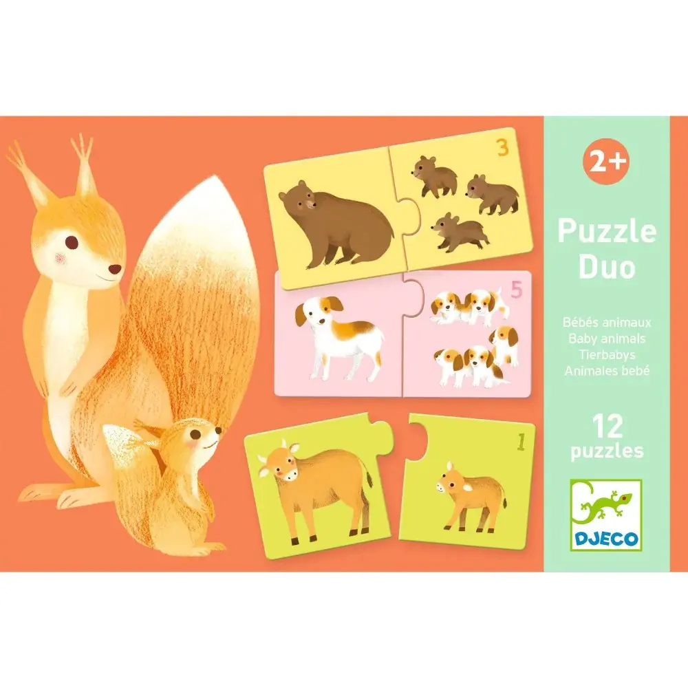 Djeco Puzzel Duo Baby Dieren Djeco Puzzel Duo Baby Dieren