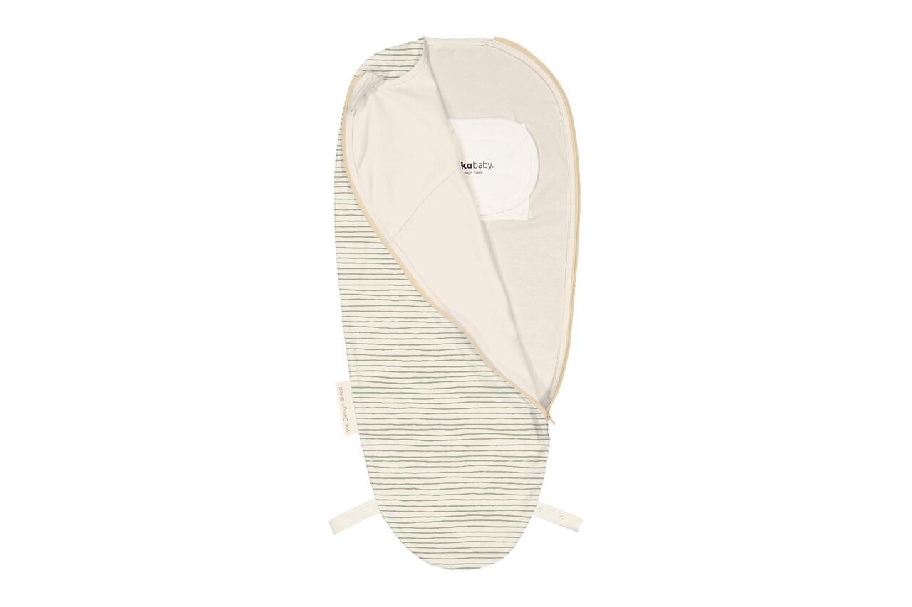 Puckababy Slaapzak Piep 0/3M - Green Stripes Puckababy Slaapzak Piep 0/3M - Green Stripes