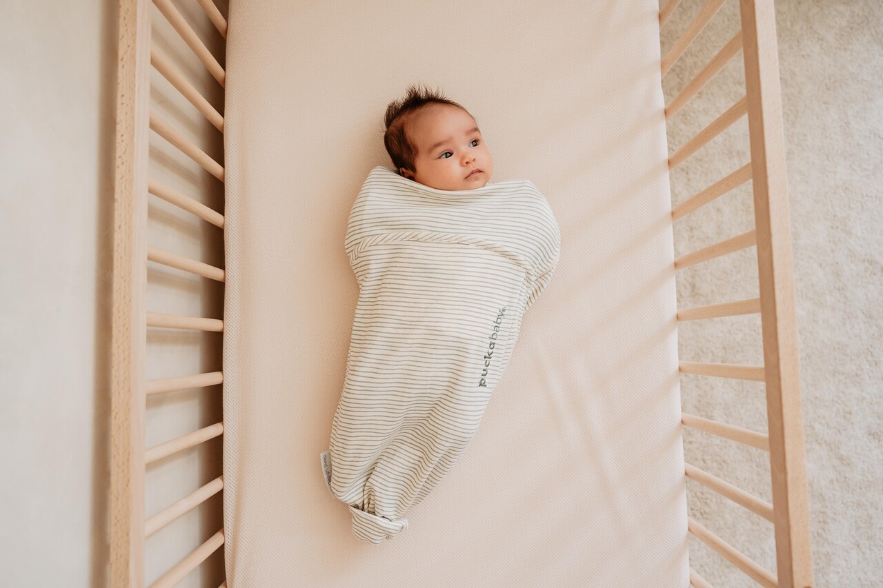 Puckababy Slaapzak Piep 0/3M - Green Stripes Puckababy Slaapzak Piep 0/3M - Green Stripes