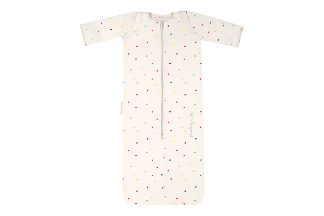 Puckababy Slaapzak Bag 4 Seasons 6M-2,5Y - Hearts Confetti Puckababy Slaapzak Bag 4 Seasons 6M-2,5Y - Hearts Confetti