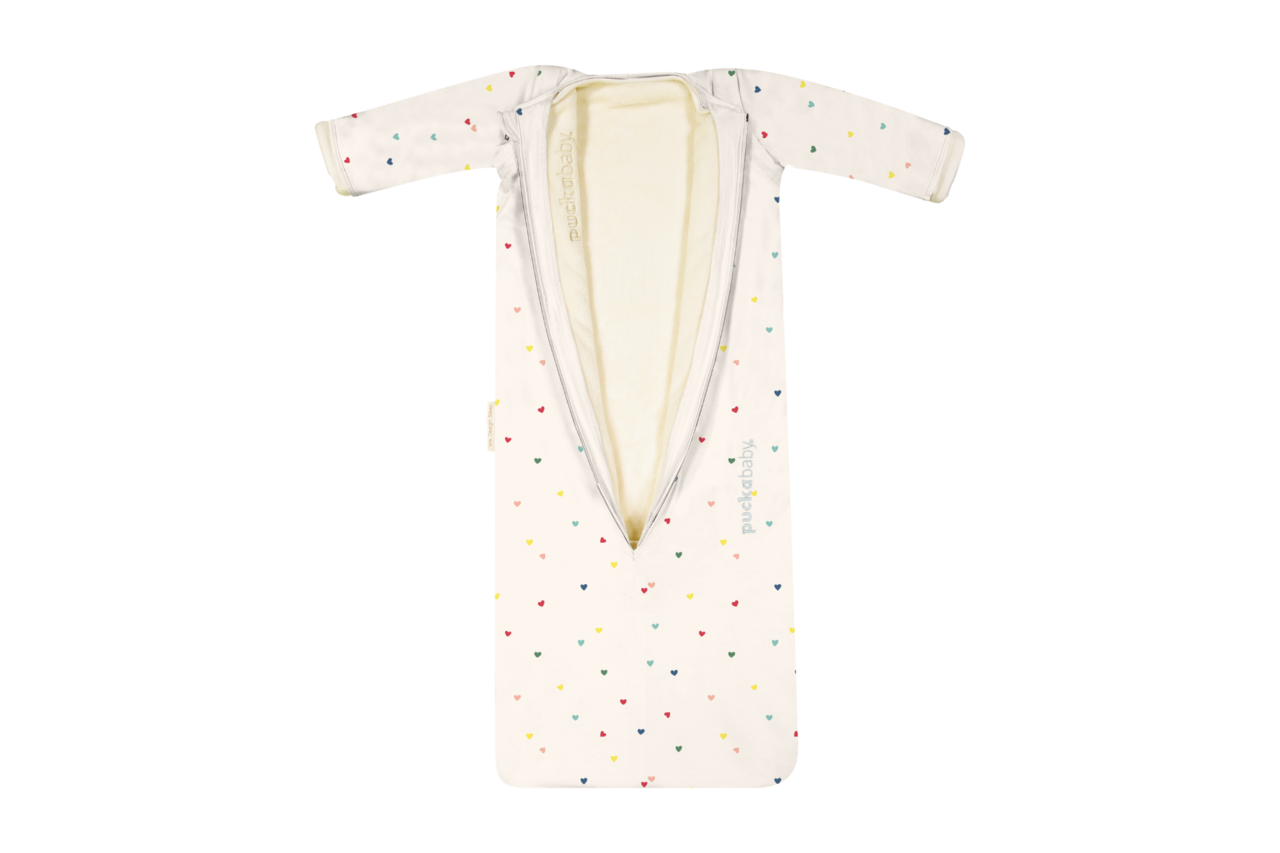 Puckababy Slaapzak Bag 4 Seasons 6M-2,5Y - Hearts Confetti Puckababy Slaapzak Bag 4 Seasons 6M-2,5Y - Hearts Confetti
