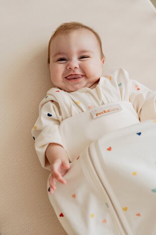 Puckababy Slaapzak Bag 4 Seasons 6M-2,5Y - Hearts Confetti Puckababy Slaapzak Bag 4 Seasons 6M-2,5Y - Hearts Confetti