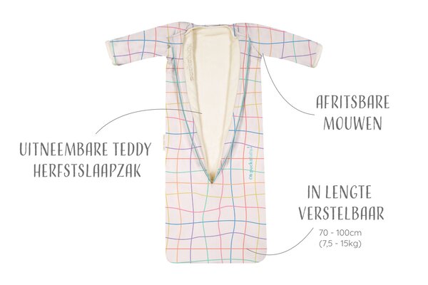 Puckababy Slaapzak Bag 4 Seasons 6M-2,5Y - Funky Lines Puckababy Slaapzak Bag 4 Seasons 6M-2,5Y - Funky Lines