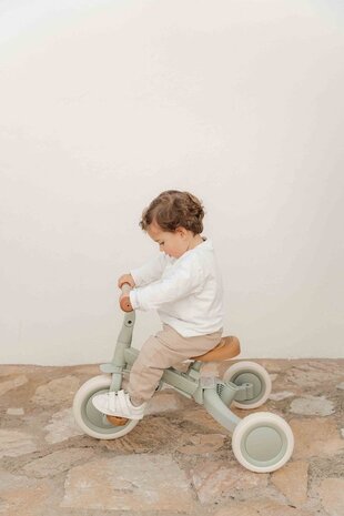 Little Dutch Driewieler met duwstang Green Little Dutch Driewieler met duwstang Green