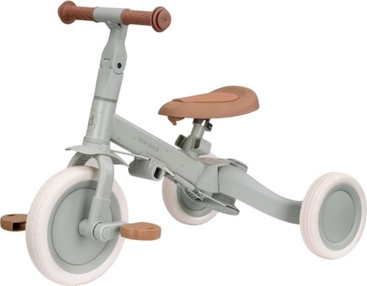 Little Dutch Driewieler met duwstang Green Little Dutch Driewieler met duwstang Green