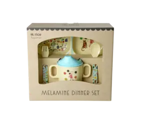 Rice Baby Diner Set in Gift Box - Fun Fair Mint