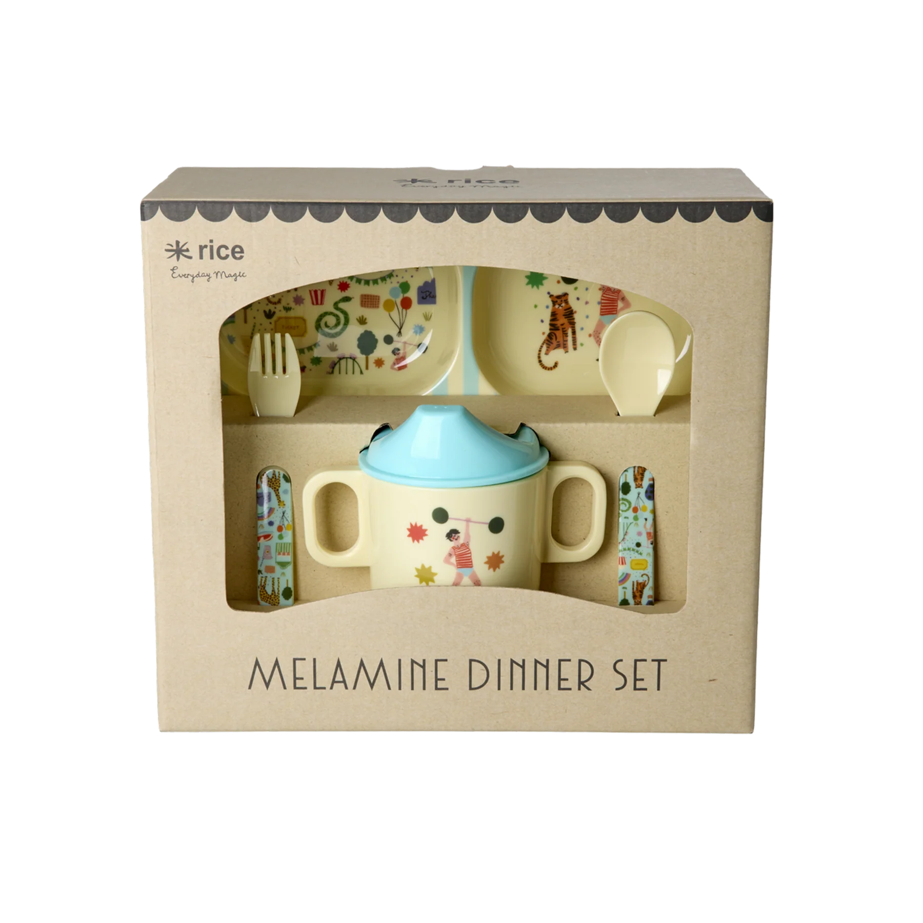 Baby Diner Set in Gift Box - Fun Fair Mint afbeelding