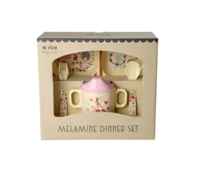 Rice Baby Diner Set in Gift Box - Fun Fair Roze Rice Baby Diner Set in Gift Box - Fun Fair Roze