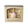 Rice Melamine Baby Diner Set in Gift Box - Fun Fair Roze Rice Melamine Baby Diner Set in Gift Box - Fun Fair Roze