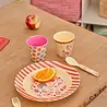 Rice Melamine Diep Bord - Fun Fair Roze