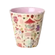 Rice Melamine Beker with Fun Fair Print - Pink Medium Rice Melamine Beker with Fun Fair Print - Pink Medium