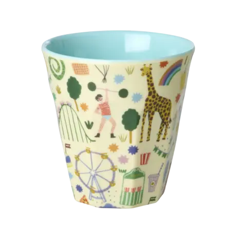 Rice Melamine Beker - Medium - Fun Fair Mint Rice Melamine Beker - Medium - Fun Fair Mint