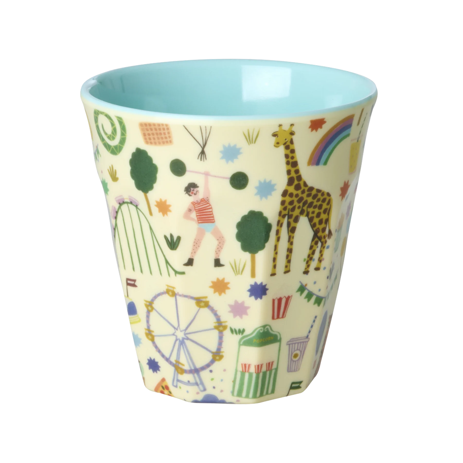 Melamine Beker with Fun Fair Print - Mint Medium afbeelding