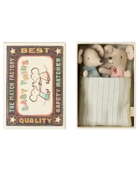 Maileg Twins Baby Mice in Luciferdoosje Maileg Twins Baby Mice in Luciferdoosje