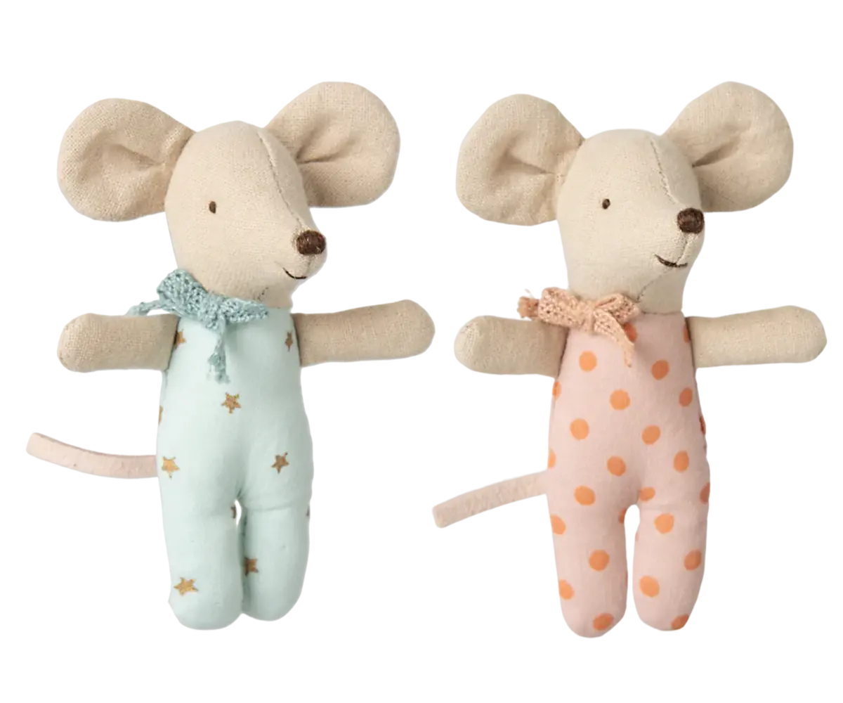 Maileg Twins Baby Mice in Luciferdoosje Maileg Twins Baby Mice in Luciferdoosje