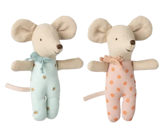 Maileg Twins Baby Mice in Luciferdoosje Maileg Twins Baby Mice in Luciferdoosje