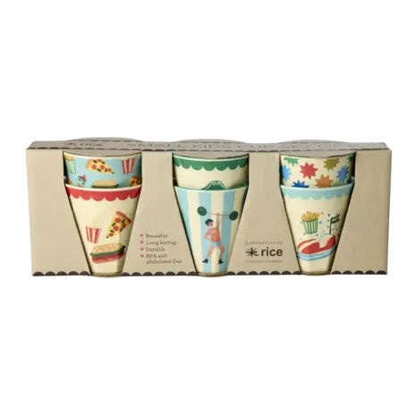 Rice Melamine Beker with Fun Fair Print - Mint 6-pack Rice Melamine Beker with Fun Fair Print - Mint 6-pack