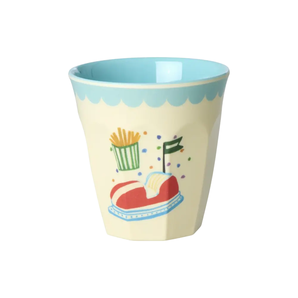Rice Melamine Beker with Fun Fair Print - Mint 6-pack Rice Melamine Beker with Fun Fair Print - Mint 6-pack