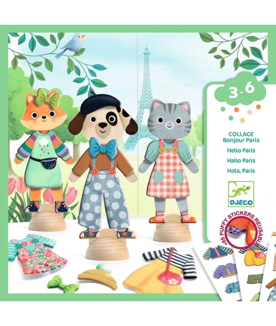 Knutselset Collage Bonjour Paris afbeelding