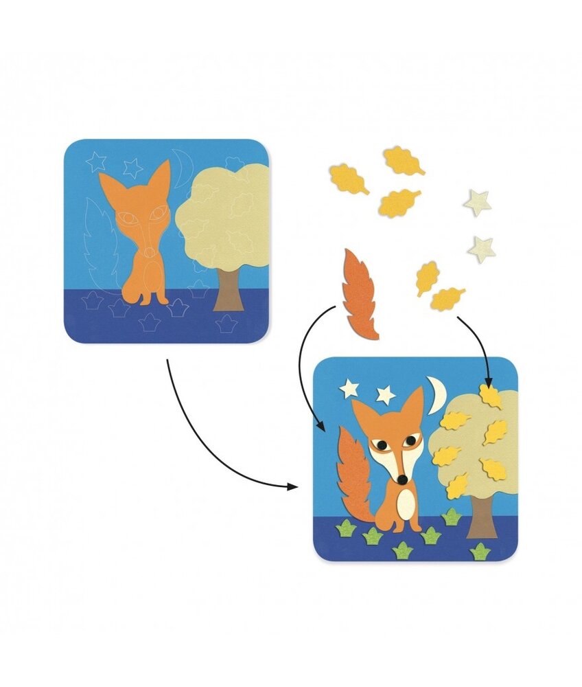 Djeco Knutselset Vilt Dieren Djeco Knutselset Vilt Dieren