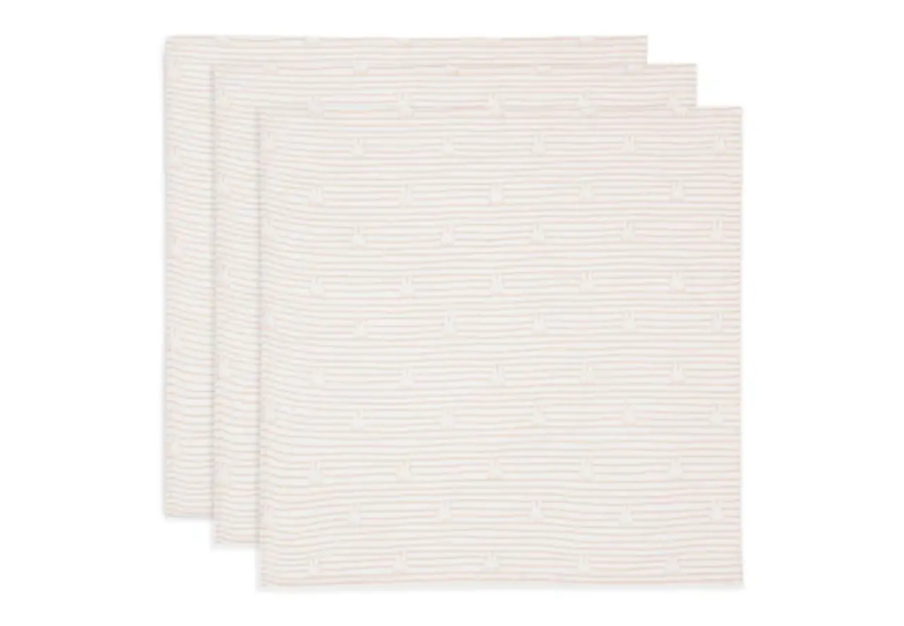 Jollein Hydrofiele Doek Small Miffy Stripe Biscuit 3-pack Jollein Hydrofiele Doek Small Miffy Stripe Biscuit 3-pack