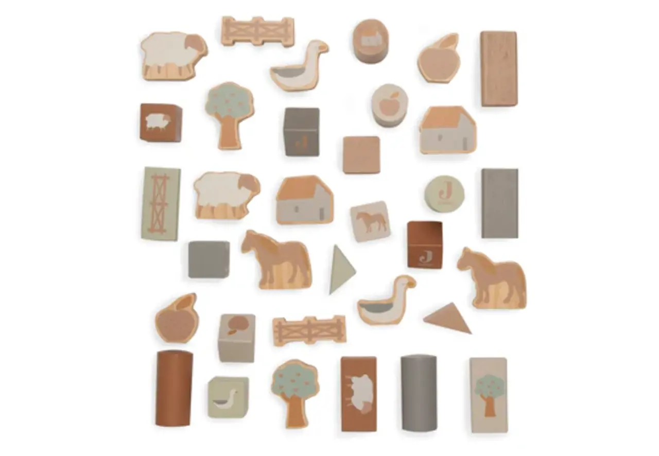 Jollein Houten Blokkenset Farm Jollein Houten Blokkenset Farm