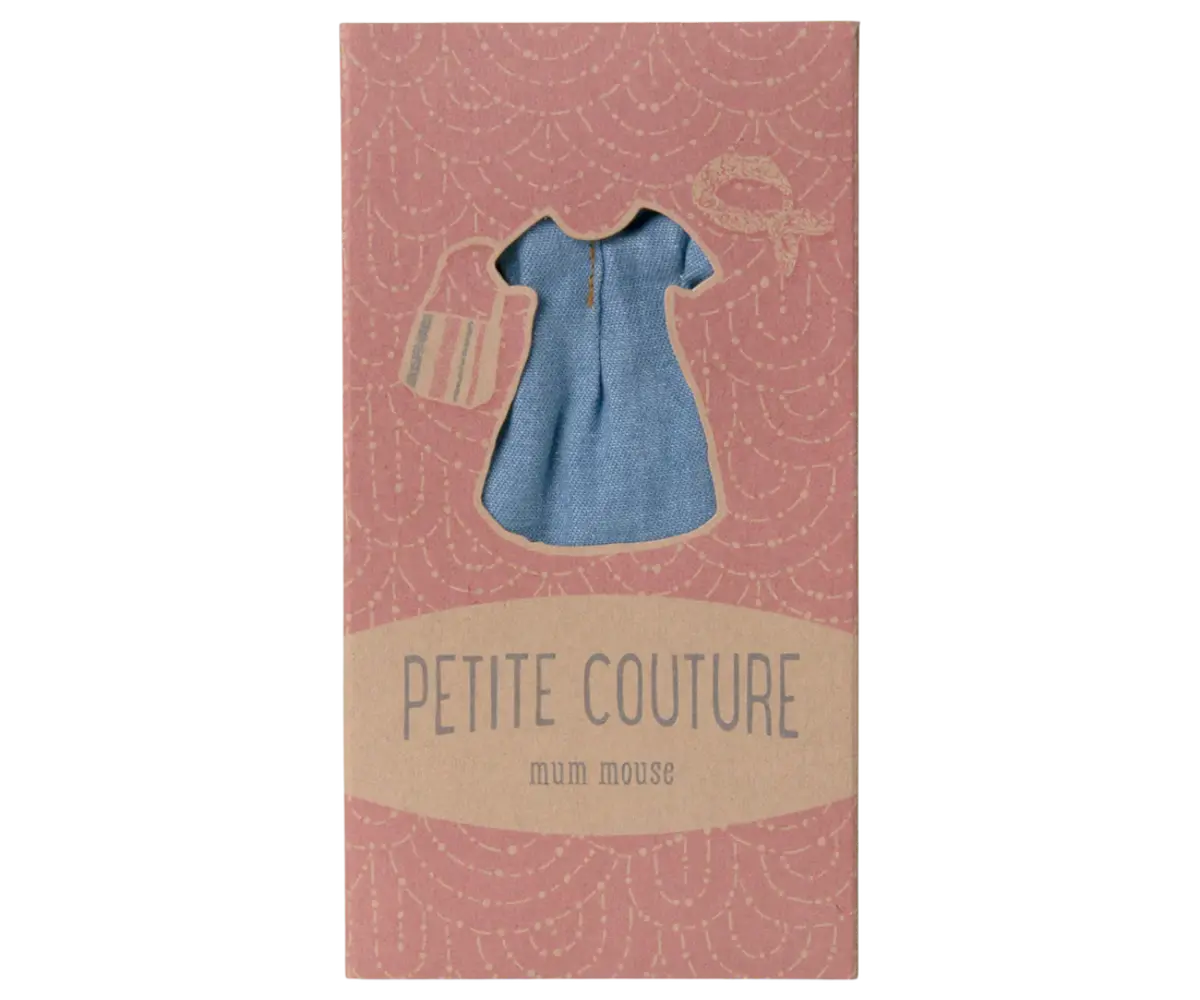 Maileg Denim Dress and Bag Mum Mouse