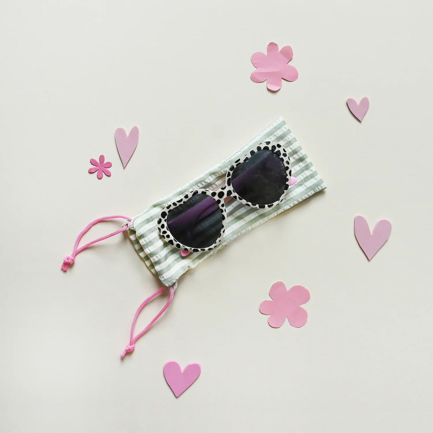Zonnebril Leopard Heart afbeelding