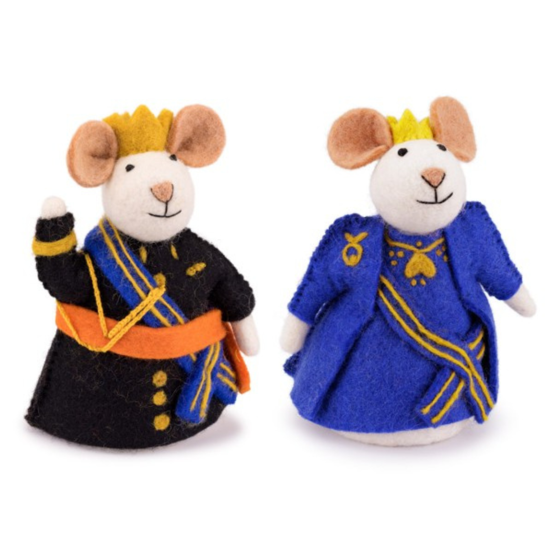 Decoratie Muis Koning en Koningin afbeelding