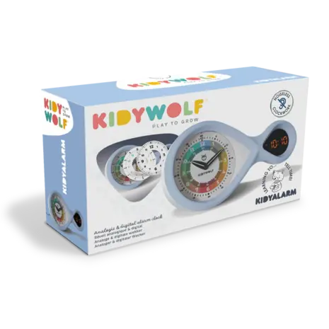 KidyWolf KIDYALARM Educatieve Wekker Blauw