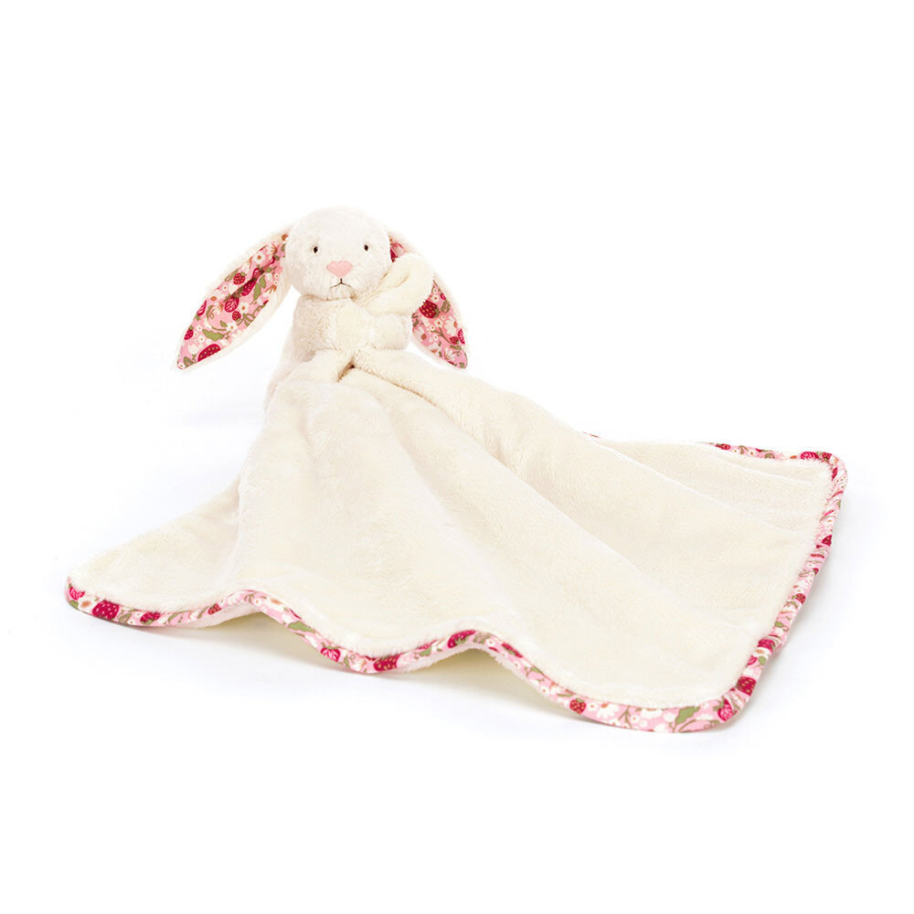 Jellycat Blossom Cream Bunny 'Berry' Soother Knuffeldoek Jellycat Blossom Cream Bunny 'Berry' Soother Knuffeldoek