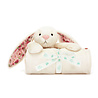 Jellycat Blossom Cream Bunny 'Berry' Blankie Knuffeldeken Jellycat Blossom Cream Bunny 'Berry' Blankie Knuffeldeken
