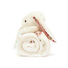 Jellycat Blossom Cream Bunny 'Berry' Blankie Knuffeldeken Jellycat Blossom Cream Bunny 'Berry' Blankie Knuffeldeken