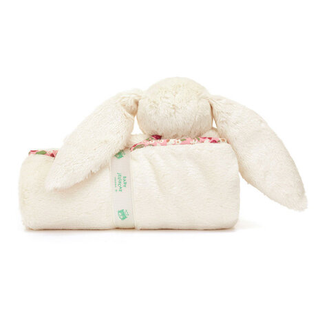 Jellycat Blossom Cream Bunny 'Berry' Blankie Knuffeldeken Jellycat Blossom Cream Bunny 'Berry' Blankie Knuffeldeken
