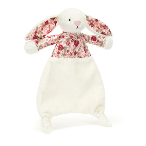 Jellycat Blossom Cream Bunny 'Berry' Comforter Knuffeldoek Jellycat Blossom Cream Bunny 'Berry' Comforter Knuffeldoek