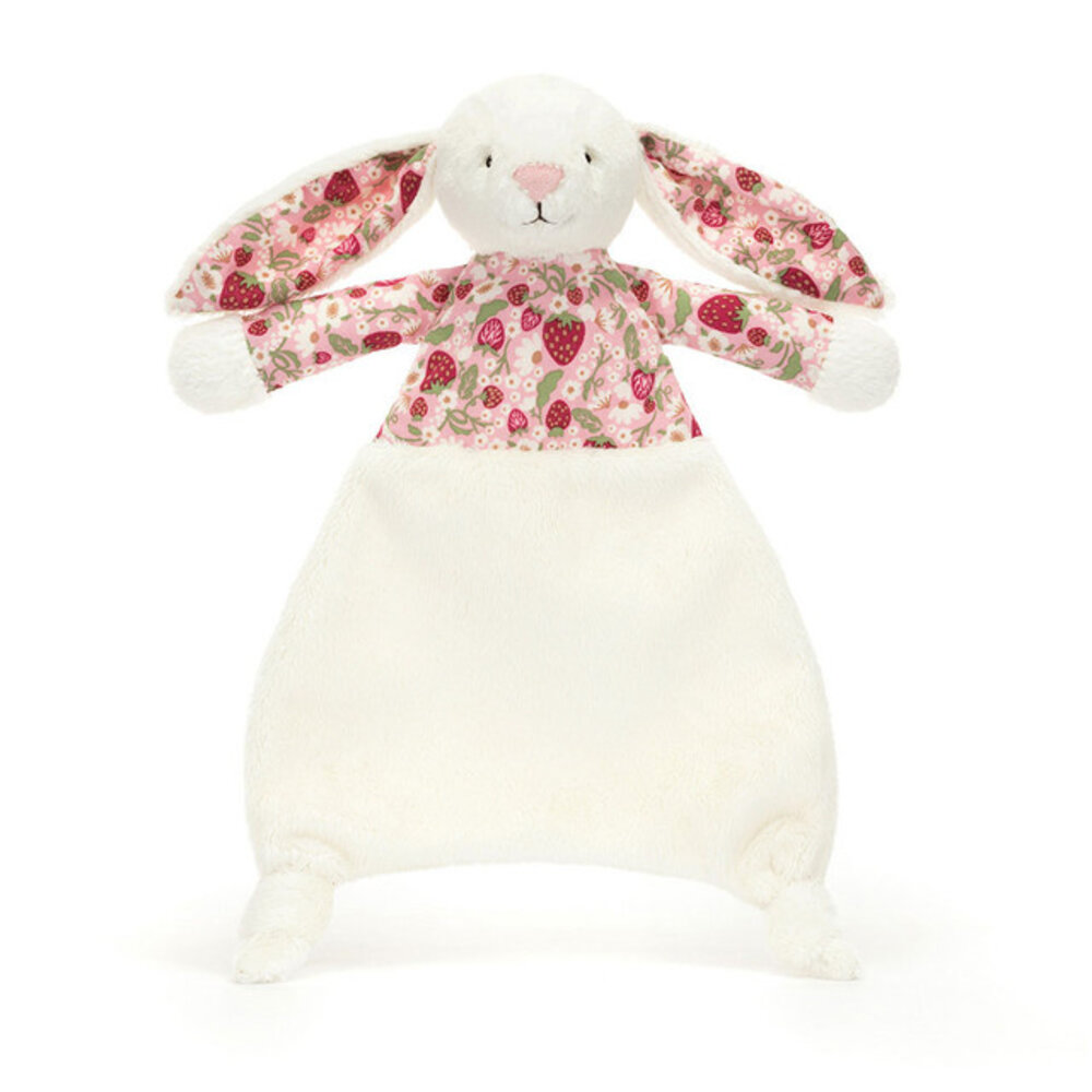 Jellycat Blossom Cream Bunny 'Berry' Comforter Knuffeldoek Jellycat Blossom Cream Bunny 'Berry' Comforter Knuffeldoek