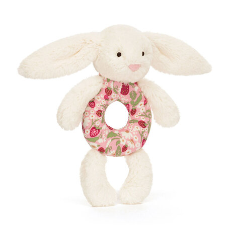 Jellycat Blossom Cream Bunny 'Berry' Ring Rattle Jellycat Blossom Cream Bunny 'Berry' Ring Rattle