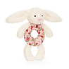 Jellycat Blossom Cream Bunny 'Berry' Ring Rattle Jellycat Blossom Cream Bunny 'Berry' Ring Rattle