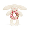 Jellycat Blossom Cream Bunny 'Berry' Ring Rattle Jellycat Blossom Cream Bunny 'Berry' Ring Rattle