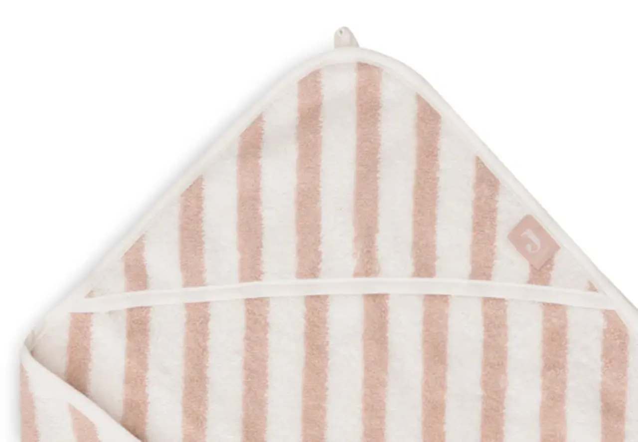 Jollein Badcape Stripe Terry Wild Rose Jollein Badcape Stripe Terry Wild Rose